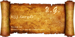 Ujj Gergő névjegykártya